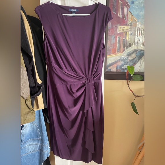 Aubergine knee length dress by Chaps - Picture 1 of 2